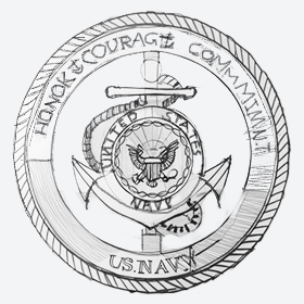 a rough draft or an idea of navy challenge coins