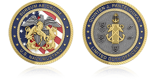 Patriotic Navy Challenge Coins