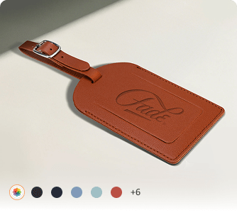 Personalized PU Leather Baggage Tags in Bulk